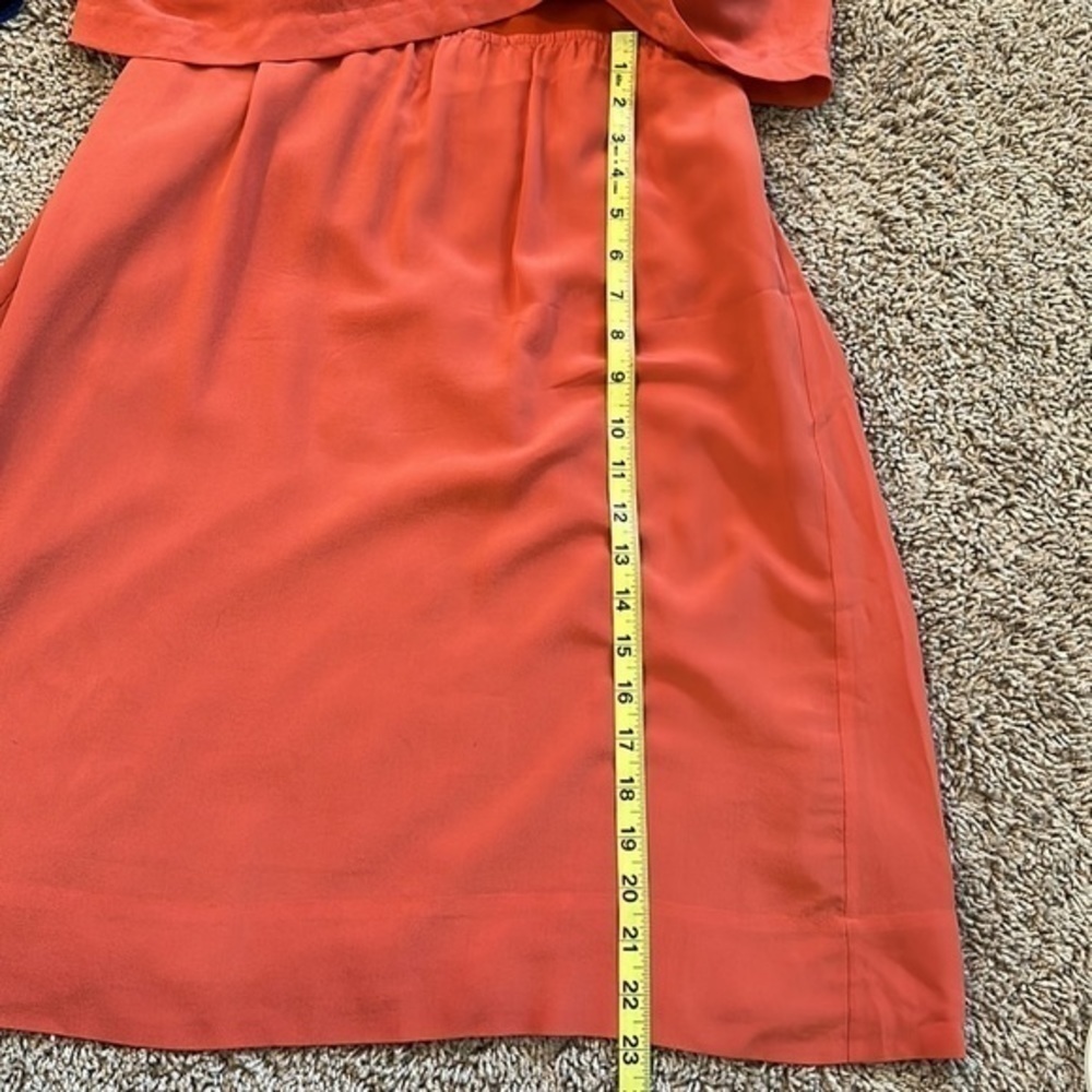 Madewell Camisole Overlay orange Silk Slipdress size 2 - Picture 13 of 16